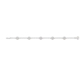Circlis - bracciale con moissanite, pietre incastonate a castone e delicata catena a maglie