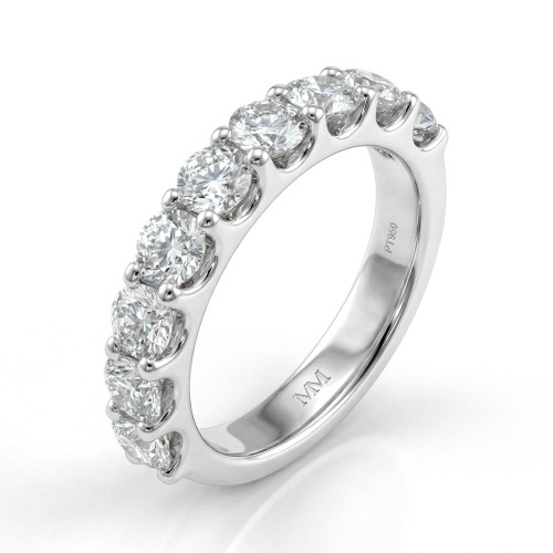 Evertina - anello eternity con moissanite