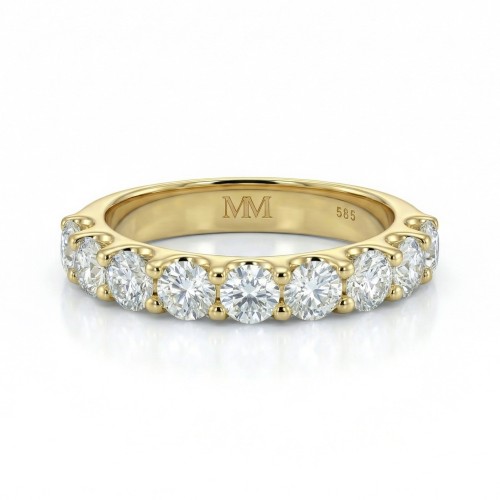 Evertina - anello eternity con moissanite