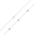Circa - collana con moissanite incastonata a castone e maglie regolabili