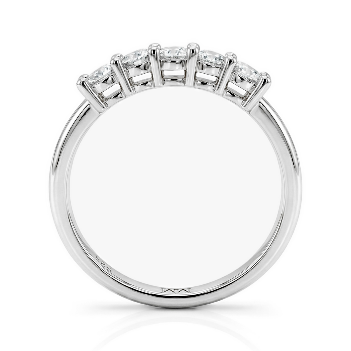 Quintella - anello da anniversario con 5 pietre di moissanite