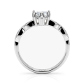 Affection - anello di fidanzamento con moissanite taglio a cuore e gambo intrecciato