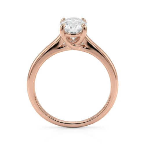 Grace – anello con moissanite ovale e gambo sdoppiato