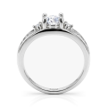 Seraphis - anello di fidanzamento con moissanite e pietre laterali