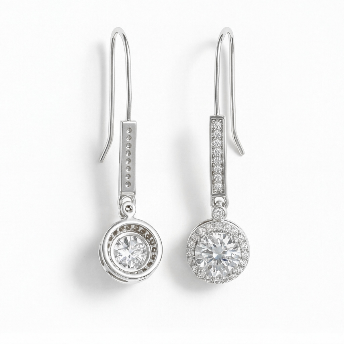 Luminary - orecchini con moissanite in montatura halo
