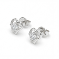 Etheria - orecchini a lobo con moissanite a cuore