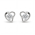 Etheria - orecchini a lobo con moissanite a cuore
