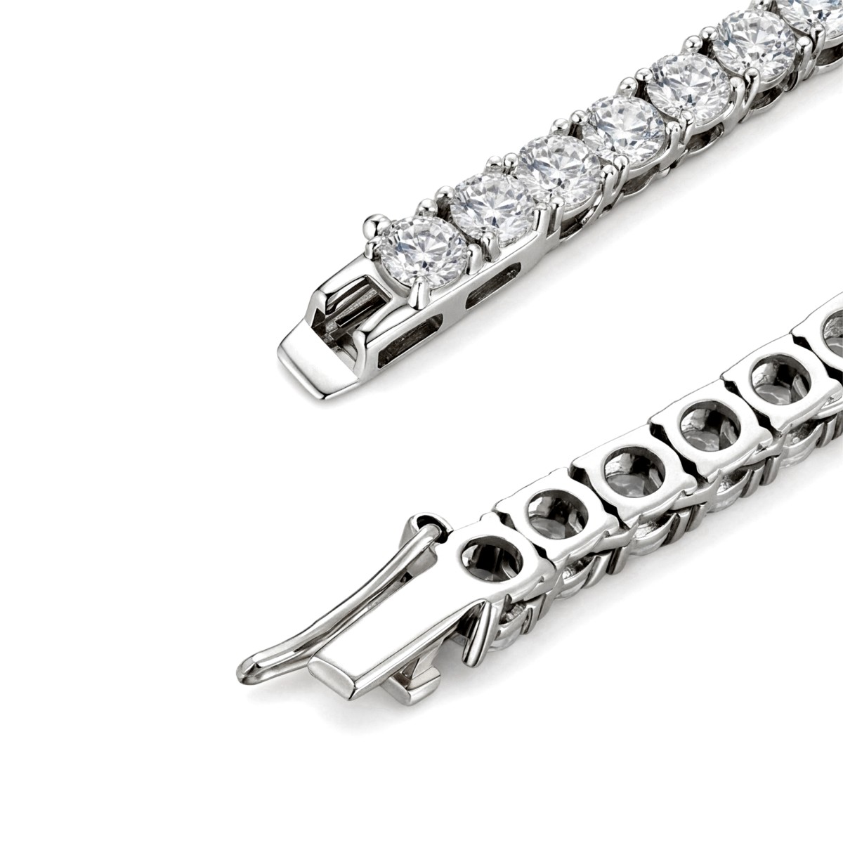 Lumina - collana a catena modello tennis con moissanite