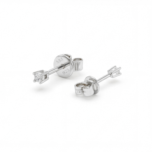 Nova - orecchini a lobo con moissanite