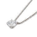 Terra - ciondolo solitario con moissanite