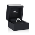 Lustra - anello solitario con moissanite dal taglio radiant