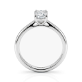 Lustra - anello solitario con moissanite dal taglio radiant