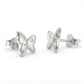 Butterfly Beauty - orecchini a lobo con moissanite