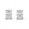 Ovalis – orecchini a lobo con moissanite ovale