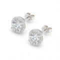 Divine Dots - orecchini a lobo con moissanite