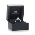 Astra - anello con moissanite, pietre laterali in pavé e halo nascosto