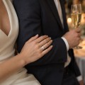 Ondine - anello con moissanite ovale e spalle con pietre marquise a grappolo