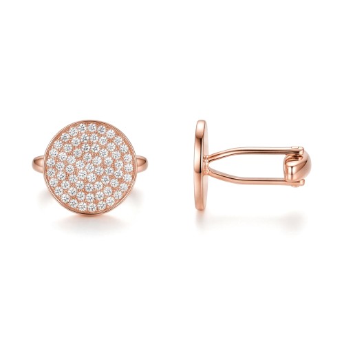 Luxon - gemelli con moissanite e incastonatura a pavé