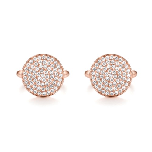 Luxon - gemelli con moissanite e incastonatura a pavé