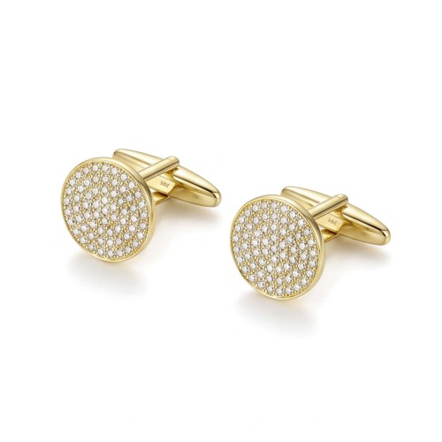 Luxon - gemelli con moissanite e incastonatura a pavé