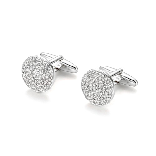 Luxon - gemelli con moissanite e incastonatura a pavé