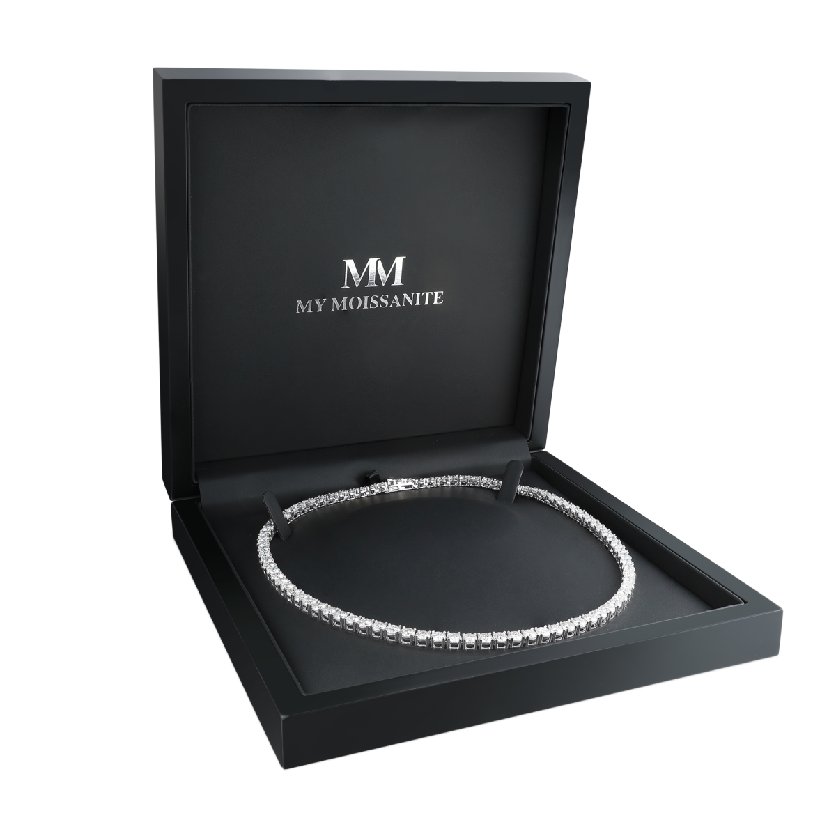 Lumina - collana a catena modello tennis con moissanite