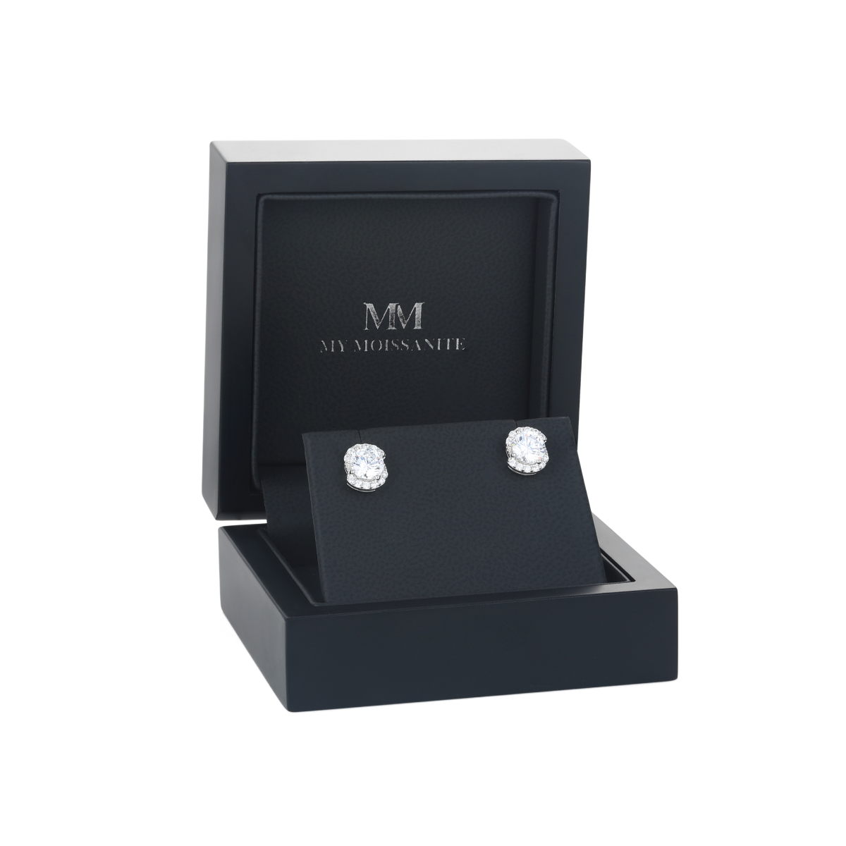 Divine Dots - orecchini a lobo con moissanite