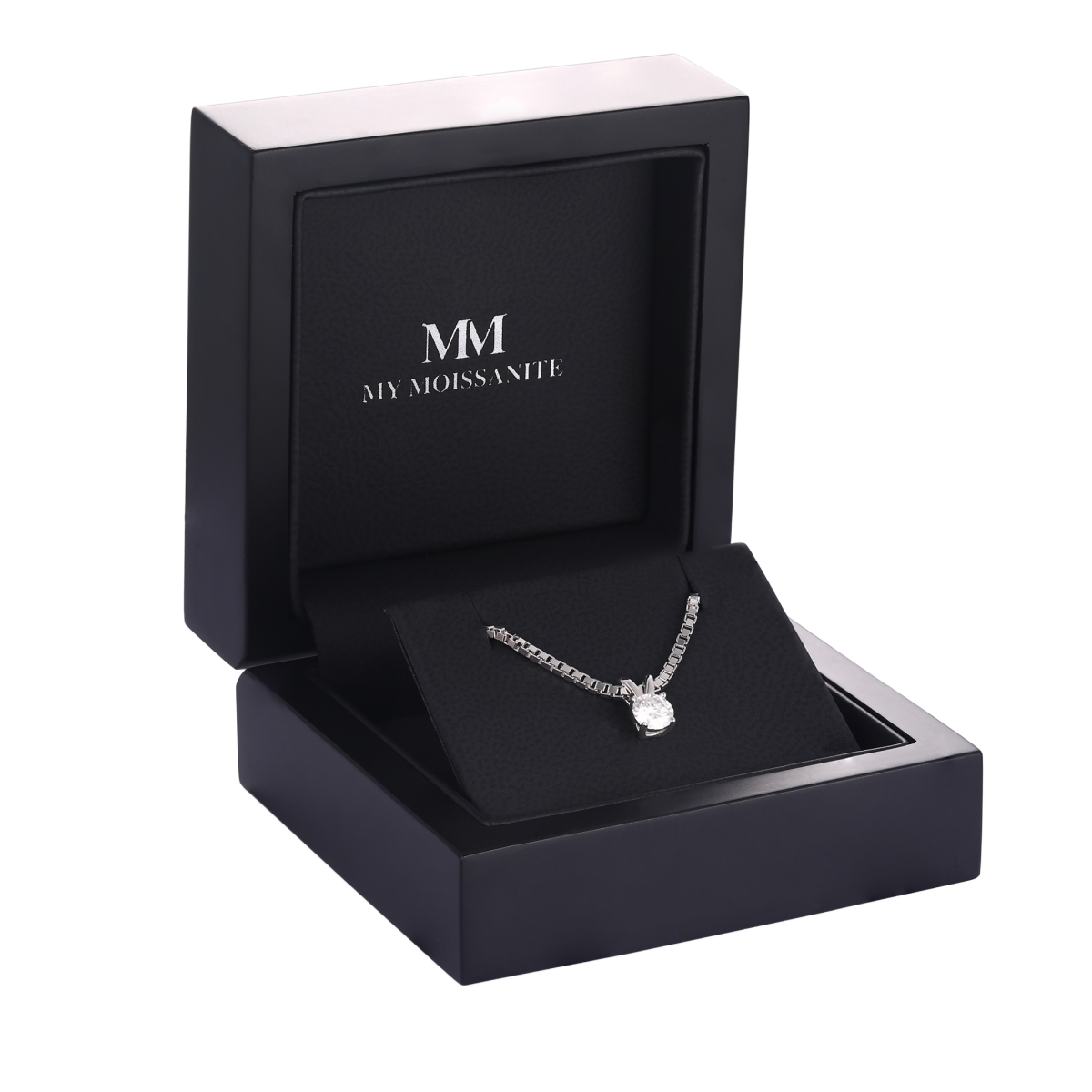 Terra - ciondolo solitario con moissanite