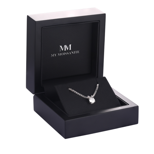 Terra - ciondolo solitario con moissanite (senza catena)